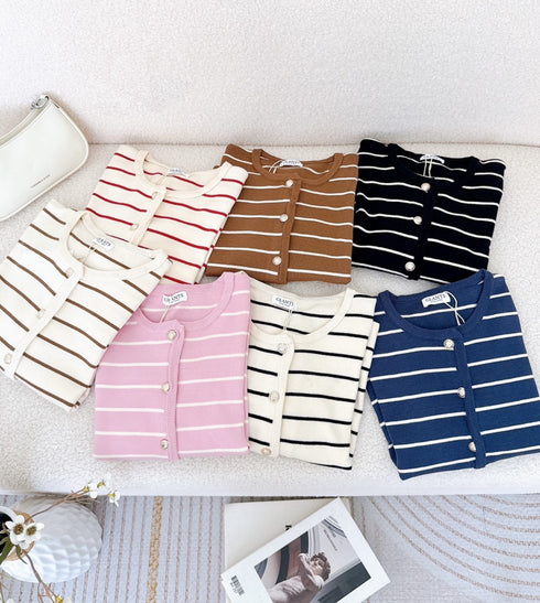 Stripes Button Down Cardigan